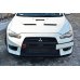 Накладка сплиттер на передний бампер вариант 3 на Mitsubishi Lancer X Evo